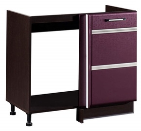 DaVita Palermo 08.52.1 Kitchen Bottom Cabinet Under The Sink Wenge Oak/Eggplant