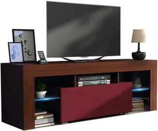 ТВ стол Pro Meble Milano 130 Walnut/Red, 1300x350x450 мм