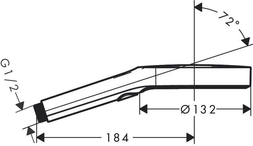 Dušas galviņa Hansgrohe, hroma, 13.2 mm