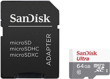 Карта памяти SanDisk Ultra Light microSDHC UHS-I Class 10 64GB + SD Adapter