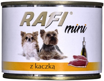 Mitrā barība (konservi) suņiem Rafi Mini, pīles gaļa, 0.18 kg