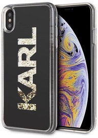 Karl Lagerfeld Karl Logo Glitter Back Case For Apple iPhone XS Max Black