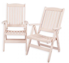 Folkland Timber Folding Garden Bench Bavaria White