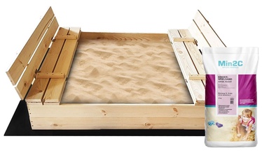 Песочница 4IQ + 250kg sand, 120 x 120 см