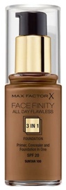 Tonuojantis kremas Max Factor Face Finity All Day Flawless 3in1 100 Suntan, 30 ml