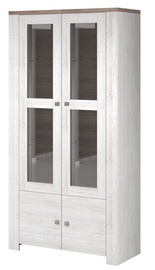 Idzczak Meble Newada 12 2D Glass Cabinet Northland/Sonoma Oak Trufla