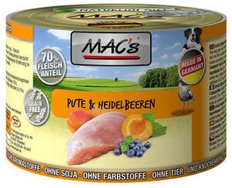 Mac's Dog Turkey & Blueberries 200g