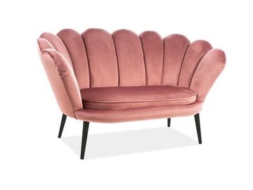 Signal Meble Magnolia 2 Velvet Sofa Antique Pink/Wenge