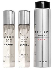 Chanel Allure Homme Sport 3x20ml EDC Refillable Travel Spray