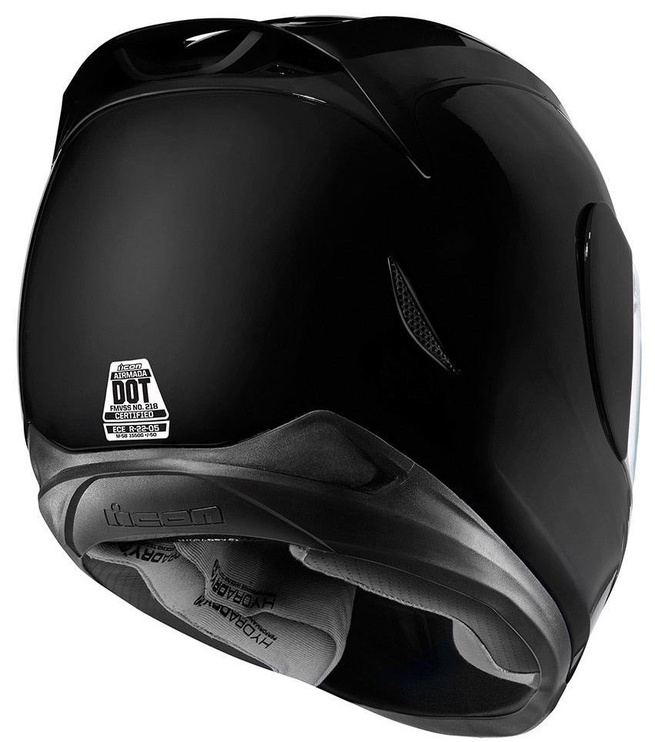 Мотоциклетный шлем Icon, M (57-58 см), черный