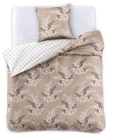 DecoKing Hypnosis Calluna Bedding Set Brown/Light Beige 230x220/50x75 2pcs