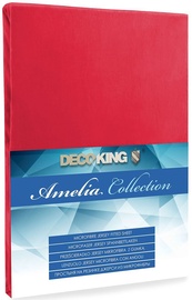 Palags DecoKing Amelia Red, 180x200 cm, ar gumiju