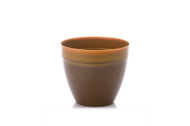 Puķu pods Plasticotto Touch, Ø16cm, brūni-oranžs