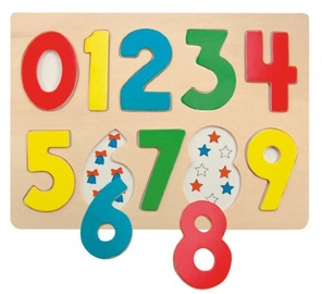 Dėlionė Woodyland Educational Color Numbers 90325, 10 dalių
