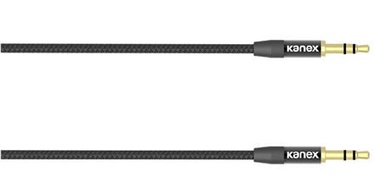 Kanex Stereo Aux 3.5mm To 3.5mm Braided Audio Cable 2m Black