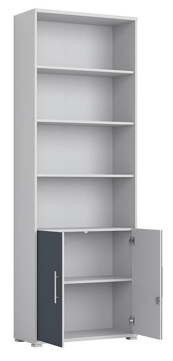 Plaukts Office Lux, pelēka, 79 x 35 x 221.2 cm