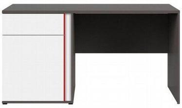 Black Red White Graphic Writing Desk White/Red/Wolfram Grey