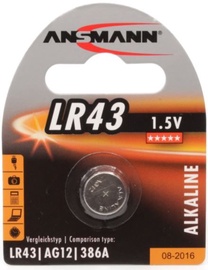 Батареи Ansmann, LR43, 1.5 В