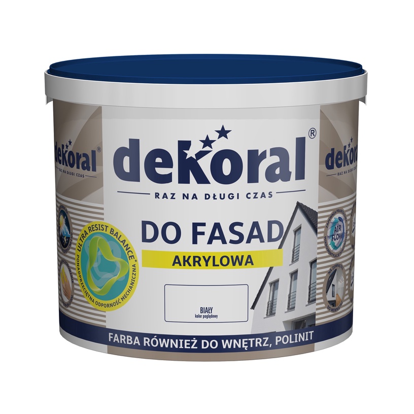 Фасадная краска Dekoral Polinit, белый, 10 л
