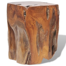 Пуф VLX Solid Teak Wood 243469, коричневый, 30 см x 30 см x 40 см