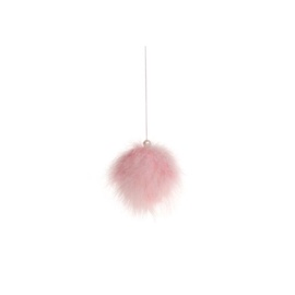 Jõulupuu ehe, roosa, 8 cm, plastik/tekstiil