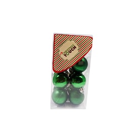 Eglutės žaisliukas Christmas Touch N3/4016-A7483 Green, 40 mm, 16 vnt.
