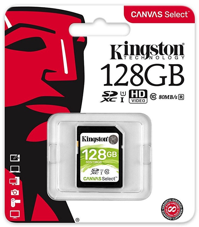 Карта памяти Kingston, 128 GB