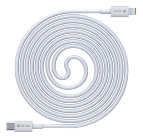 Vads Devia, USB Type C/Apple Lightning, 150 cm, balta