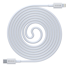 Vads Devia, USB Type C/Apple Lightning, 1.5 m, balta