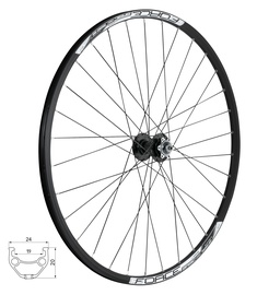Force Basic Disc Front Wheel 32H 622x19 Black