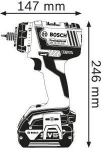 Gręžtuvas Bosch GSR 18, 18 V, 4 Ah