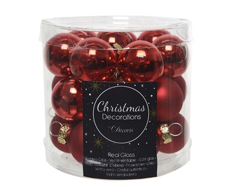 Елочная игрушка Decoris 010256 Red, 24 шт.