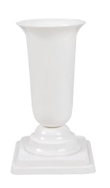 Vaas Form Plastic Plastic Grave Vase with Leg D16.8 White