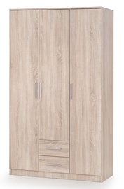 Riidekapp Lima S-3, tamm, 52 cm x 120 cm x 205 cm