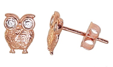 Diamond Sky Gold Earrings Golden Owl VII