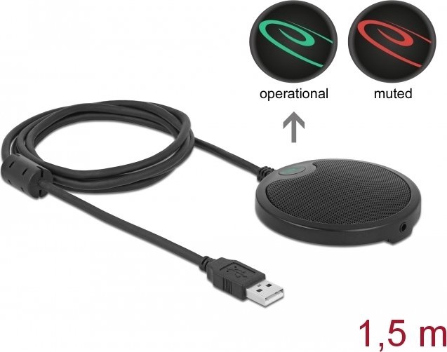 Mikrofons Delock USB Condenser, melna