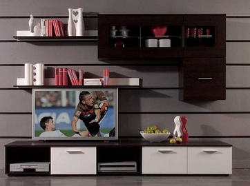 Cama Meble Wall Unit Logo I Without Lights Wenge