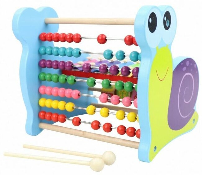 Развивающая игра Malowany Las Wooden Abacus Snail 9704919, 20.8 см, синий
