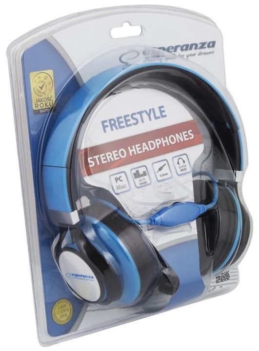 Laidinės ausinės Esperanza EH159 Freestyle, mėlyna/juoda