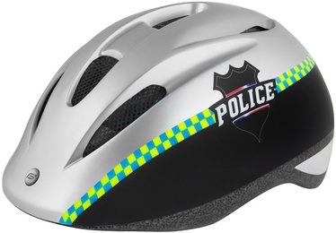 Шлем Force Fun Police 2019, белый/черный, M, 520 - 560 мм