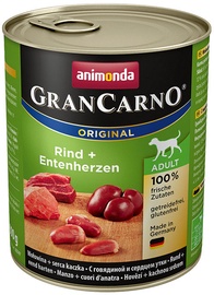 Mitrā barība (konservi) suņiem Animonda GranCarno, liellopa gaļa/pīles gaļa, 0.8 kg