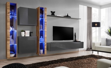 Dzīvojamās istabas mēbeļu komplekts ASM Switch XVI Graphite/Wotan Oak