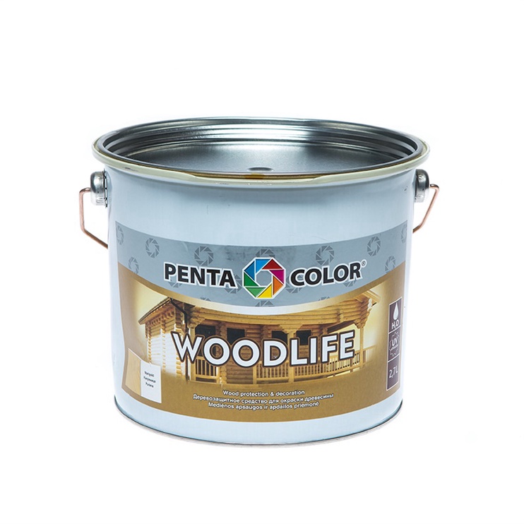 Пропитка древесины Pentacolor Woodlife, калужница, 2.7 l