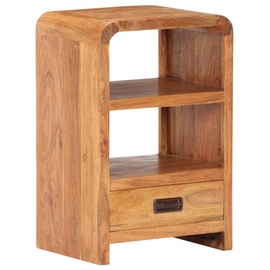 Ночной столик VLX Solid Acacia Wood, коричневый, 40x30x60 см
