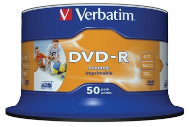 Verbatim DVD-R AZO 16x 4.7GB Wide Printable 50P Spindle