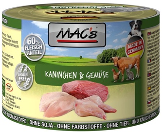 Mitrā barība (konservi) suņiem Mac's, 0.8 kg