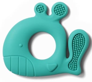 BabyOno Silicone Teether Whale Pablo Mint