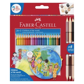 Цветные карандаши Faber Castell Colour Grip Children Of The World, 23 шт.