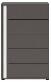 Komoda Black Red White Graphic Wolfram Grey