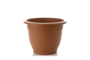 Puķu pods Plasticotto Compana, brūna